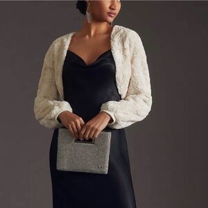 Maeve faux fur shrug